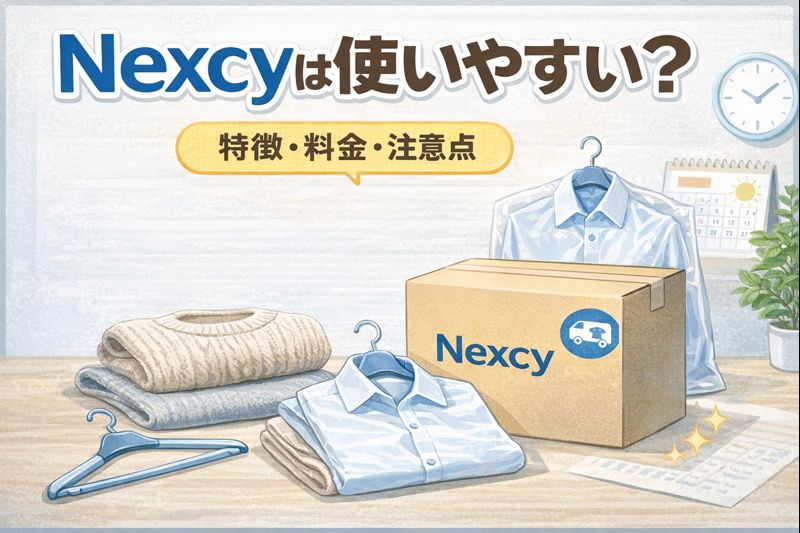 Nexcy（ネクシー）の宅配クリーニングの特徴と料金・注意点を解説するアイキャッチ画像