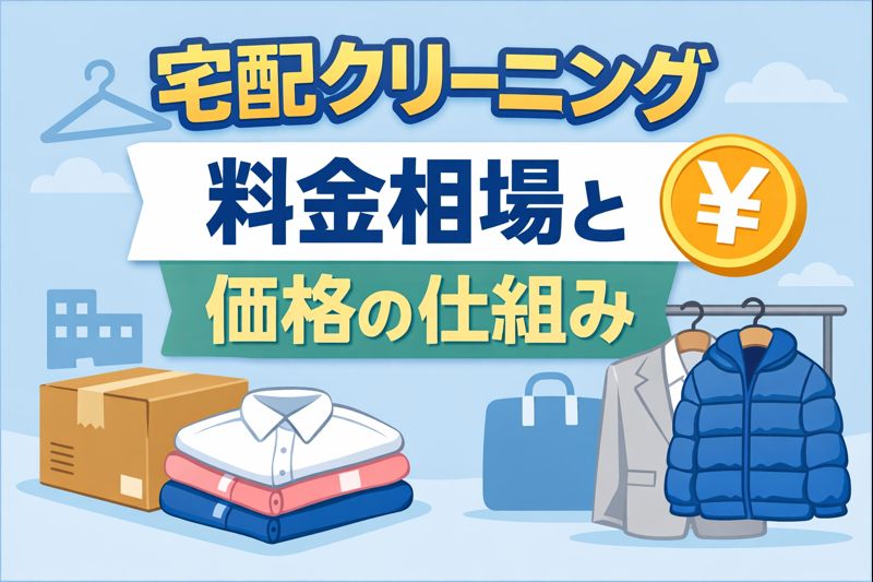 宅配クリーニングの料金相場と価格の仕組みを解説した図